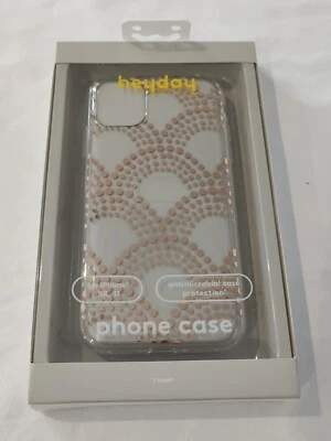 NEW Heyday Apple iPhone 11 / XR  Hard Shell Case with Rubber Bumper - Gold Dots - Image 1 of 2