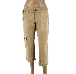 Pantalones Capri Beige 100% Algodón Para Mujer Talla EU 40 UK 12 US 10 - Imagen 1 de 11