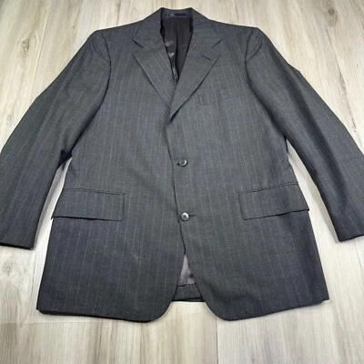 Blazer Abrigo Deportivo J.Press 2 3 Botones Rollo Lana Gris Rayas Para Hombre Talla 39 Foto 1 de 4
