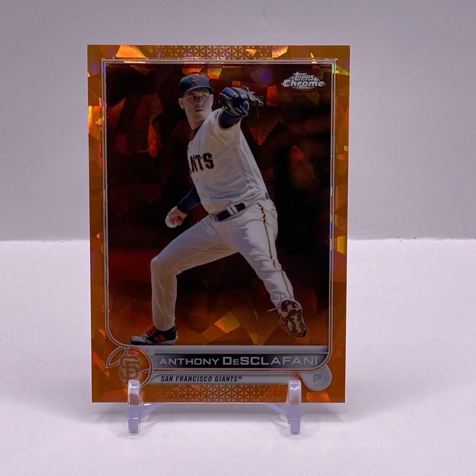 2022 Topps Chrome Sapphire Anthony Desclafani Orange /25 - Image 1 of 2