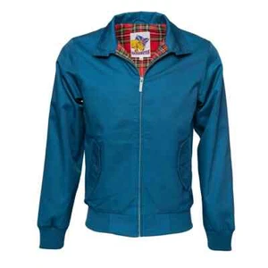 NWT Original Harrington Jacket Men's Size M Petrol Blue, Tartan Plaid Lining - Picture 1 of 17