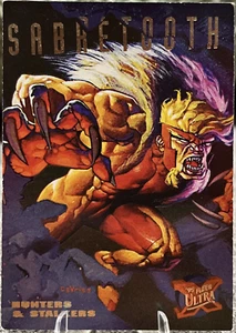 Sabretooth #6/9 Hunters & Stalkers 1995 Fleer Ultra Marvel X-Men TCG - Picture 1 of 2