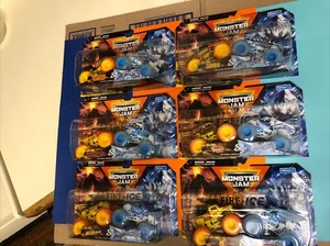 2024 SPIN MASTER MONSTER JAM WALMART 1/64 FIRE AND ICE COMPLETE 12 TRUCK SET - Picture 1 of 8