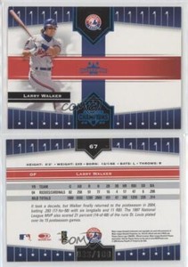 2005 Donruss Champions Blue Impressions /100 Larry Walker #67 HOF