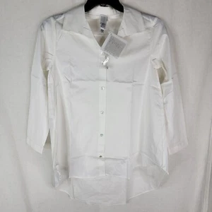 Marla Wynne Layers Womens XS Tunic Button Up Long Loose Fit High Low Hem Shirt - Picture 1 of 8