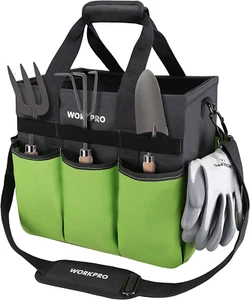 Garden Tool Bag Organizer, Heavy Duty Gardening Tote Bag with 10 Pockets and Lon - Picture 1 of 12