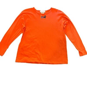 Mandal Bay Damen groß orange Halloween bestickt Kürbisse Langarm Top - Bild 1 von 3