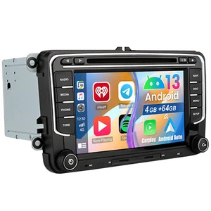 DVD+ Android 14 4+64G Autoradio Carplay GPS Navi Für VW GOLF 5 6 Touran Polo EOS - Bild 1 von 13