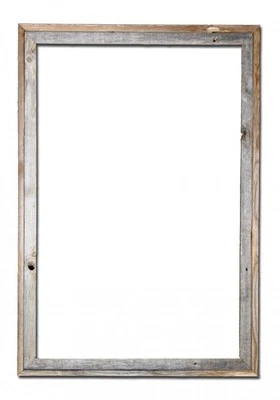 24x36–2" Wide Signature Reclaimed Rustic Barn Wood Open Frame No Glass or Back - Image 1 of 3