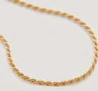 100% SELLER NEW BOX Monica Vinader Rope Chain 18K Gold Vermeil Necklace 17? $135