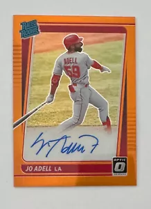 Donruss Optic Jo Adell 2021 clasificación RC novato naranja Prizm autógrafo/50 - Imagen 1 de 2