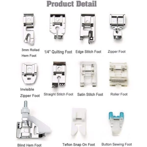 11PCS Brother Sewing Foot Binding Feet Presser Machine Set Equipment New - Picture 1 of 12