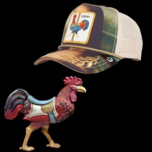 Goorin Bros The Farm Trucker Sicut Mentula COCKY Carousel Capsule GOLD LEAVES - Picture 1 of 7
