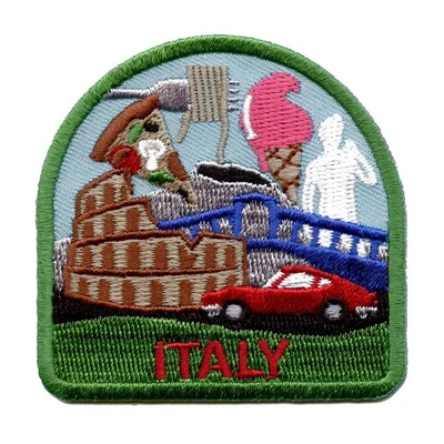 Italy World Showcase Travel Patch Souvenir Food Vacation Embroidered Iron On - Image 1 of 2