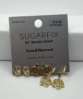 Pendientes perforados Sugarfix de Baublebar Good Harvest-Acorn-Pumpkin-Hoja-Otoño Foto 1 de 4