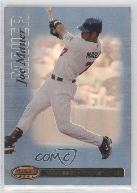 2007 Bowman's Best Blue /99 Joe Mauer #6 HOF - Image 1 of 2