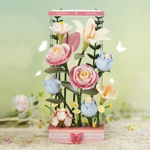 ROKR Bouquet Box Fiorito Fai da Te Puzzle 3D Decorazione Casa Adulti Regali - Foto 1 di 7