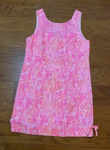 Lilly Pulitzer Damengröße 14 korallenrosa Blumenmuster ärmelloses Etuikleid ausgezeichnet - Bild 1 von 10