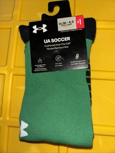 NEU Under Armour Over the Calf UA Fußball Socken Kelly Green Socken Jugend 13,5-4,5 - Bild 1 von 2