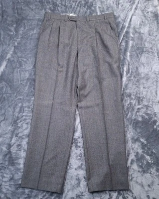 Pantalones de lana St Michael Marks & Spencer 38x31 oliva hechos en el Reino Unido pantalones plisados nuevos con etiquetas Foto 1 de 4