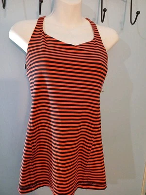 Lululemon Strappy Orange And Navy Tank Size 6 - Image 1 of 4
