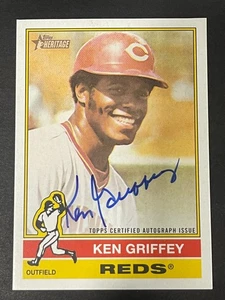 2025 Topps Heritage Real One Certified Autograph Issue - Ken Griffey Sr #ROA-KG - Foto 1 di 2