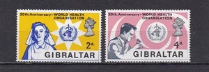 Gibraltar  213-4 MNH, World Health Organization, 1968 - Picture 1 of 1