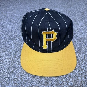 Vintage Pittsburgh Pirates Starter Hat Snapback Pinstripe Cap 90s White Tag - Picture 1 of 6