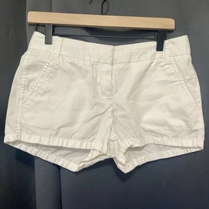 J Crew Shorts Womens 2 White Cotton Chino Broken-In Pockets French-Fly Closure - Bild 1 von 5