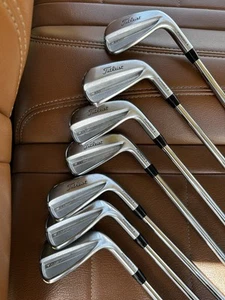 Used Titleist T100 Iron Set 4-PW TT AMT Tour White S300 Stiff Flex Steel - Picture 1 of 3
