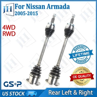 Juego de ejes CV par trasero izquierdo derecho OE para 05-15 Nissan Armada INFINITI QX56 Foto 1 de 4