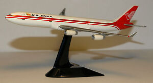 Herpa Wings 1:500 Air Lanka A340-300 with stand no gear prod id 504539 rlsd 1995