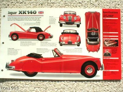 Folleto 1954 / 1955 / 1956 / 1957 JAGUAR XK140 / XK-140 IMP Foto 1 de 2