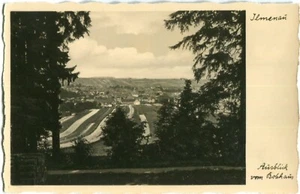 Cartolina fotografica ILMENAU / Turingia vista dal Bobhaus anni '30 - Foto 1 di 1