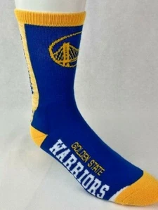 Golden State Warriors Basketball Blue & Gold Jump Curve Crew Socks - Picture 1 of 1