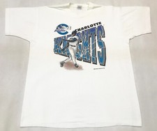 Vintage FOTL 1995 MiLB Charlotte Knights Minor Baseball T-Shirt White XL Tee USA