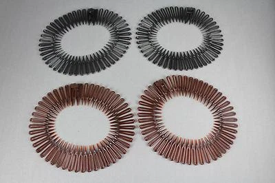 Brown Black Set pack of 4 Flex spider hair comb teeth accordion stretch headband - Image 1 of 4