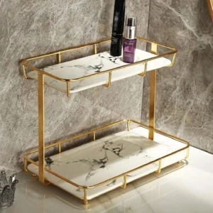 Bathroom Organizer Countertop Perfume Organizer Cosmetic Storage Vanity Tray - Picture 1 of 9