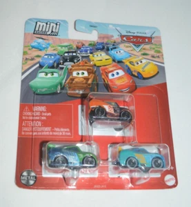 DISNEY PIXAR CARS MINI RACERS - TIM TREADLESS , JIM REVERICK & MICHAEL ROTOR - Picture 1 of 6