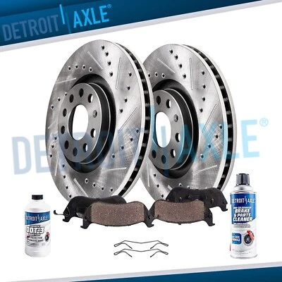 288mm Front Drilled Brake Rotors Brake Pad for VW Jetta Golf Eos Audi A3 Quattro - Image 1 of 4
