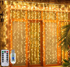 3x3m 300 Led Curtain Fairy String Lights Wedding Outdoor Christmas Garden Party