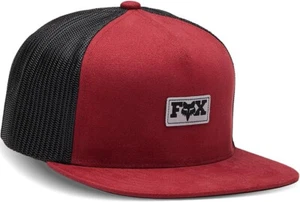 Fox Racing F-Head-X Boxed Patch Red Mesh Back Trucker Snapback Adjustable Hat - Bild 1 von 2