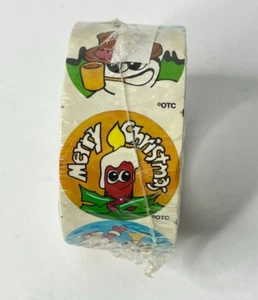 Vintage OTC Christmas stickers on a Roll Santa Snowman Reindeer stocking SEALED - Picture 1 of 10