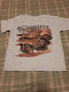 TURKEY HUNTER GREY SHIRT SIZE YOUTH SMALL (NOT PERFECT)  - Picture 1 of 8