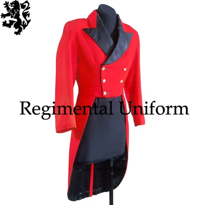 Abrigo unisex Circus Master victoriano rojo lana regencia caza maestro de anillos Foto 1 de 4