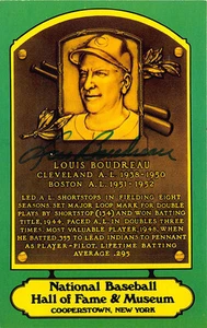 Cooperstown NY Louis Boudreau (2) Autographs Hall of Fame Museum Postcard - Picture 1 of 1
