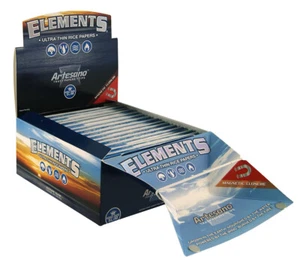 1 Box (15 Heftchen) Elements Artesano King Size Slim, Tray + Papers + Tips - Picture 1 of 3