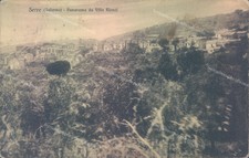aa65 cartolina serre panorama da villa rienzi' provincia di salerno
