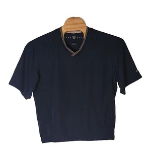 Nike Golf Wind Shirt V Neck Warm Up Jacket Size Medium Pull Over Blue Polyester - Picture 1 of 6