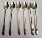 VTG 1940th Set 6 WM Rogers IS Beloved Pattern 7 ¾” Silver Plated ice tea spoons